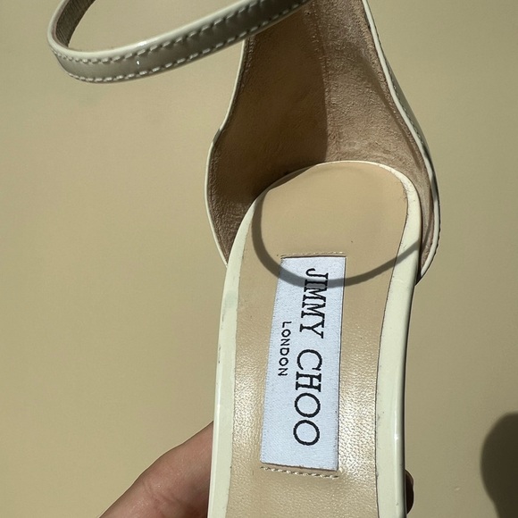 JIMMY CHOOSE CREAM MAX 150 PLATFORM HEELS SIZE 40 (US 9.5) - Picture 7 of 16